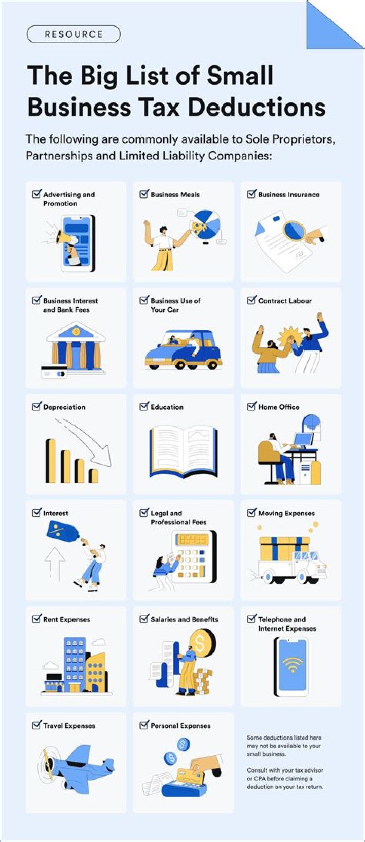 What can small business claim as tax deductions?