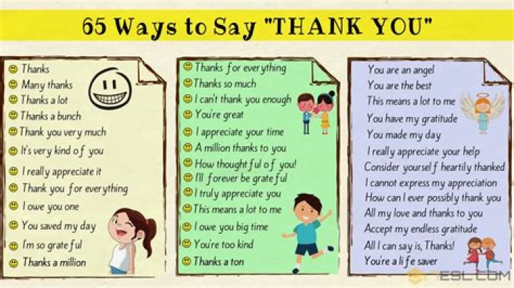 What can you say instead of thank you?