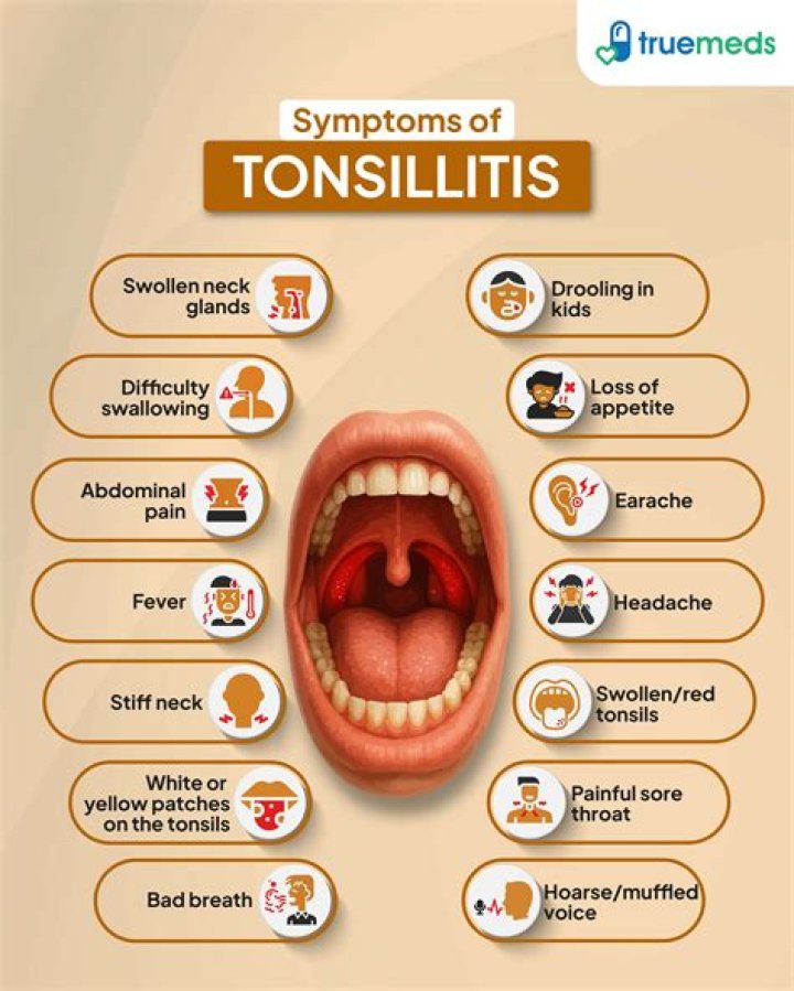 What causes enlarged tonsils in adults?