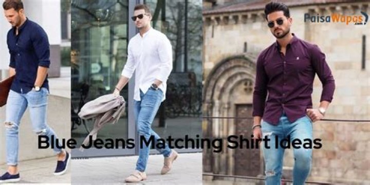 What colour shirts go with blue jeans?