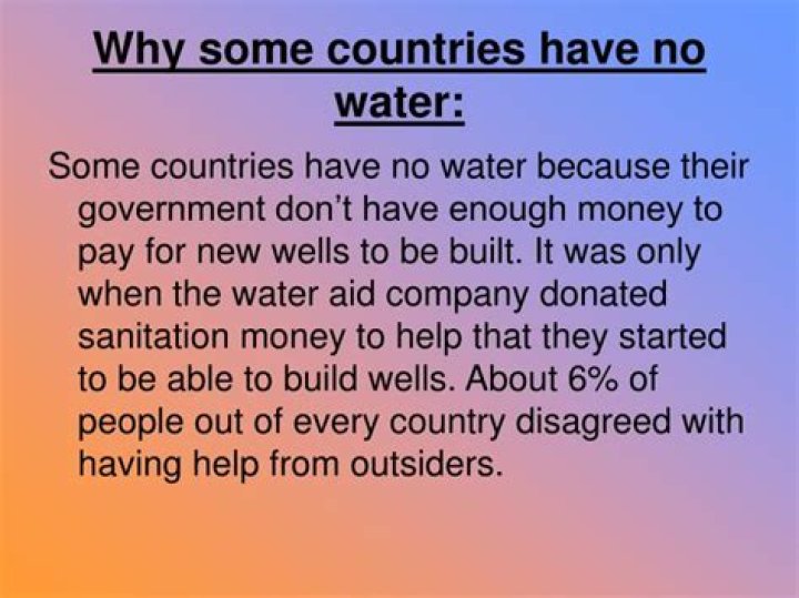 What countries have no water?