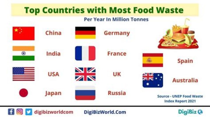 What country waste the most food?