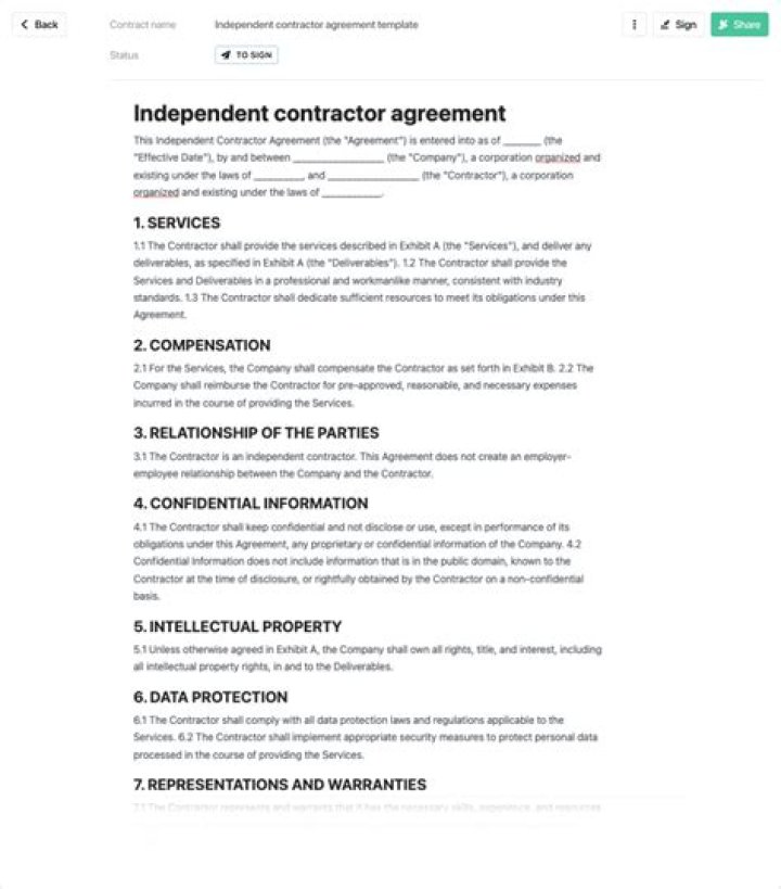 What criteria must be met to consider someone an independent contractor?
