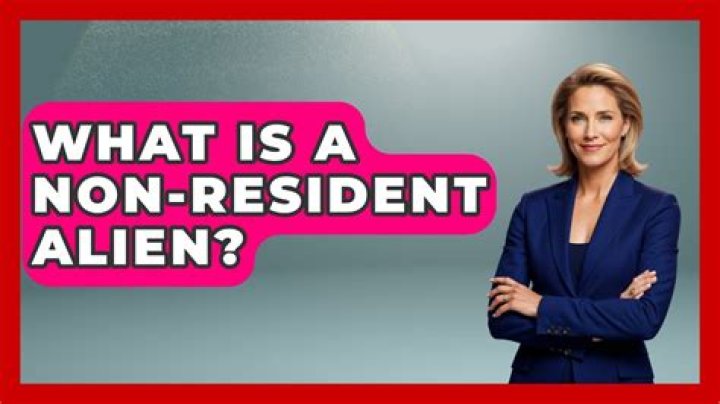 What dies non resident alien mean?