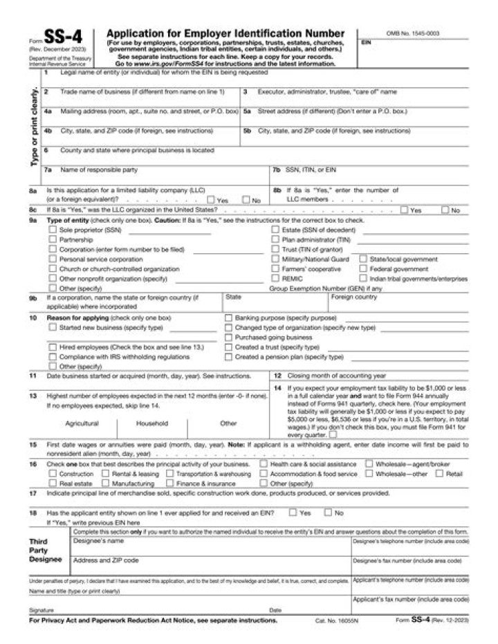 What do I do with a ss-4 form?