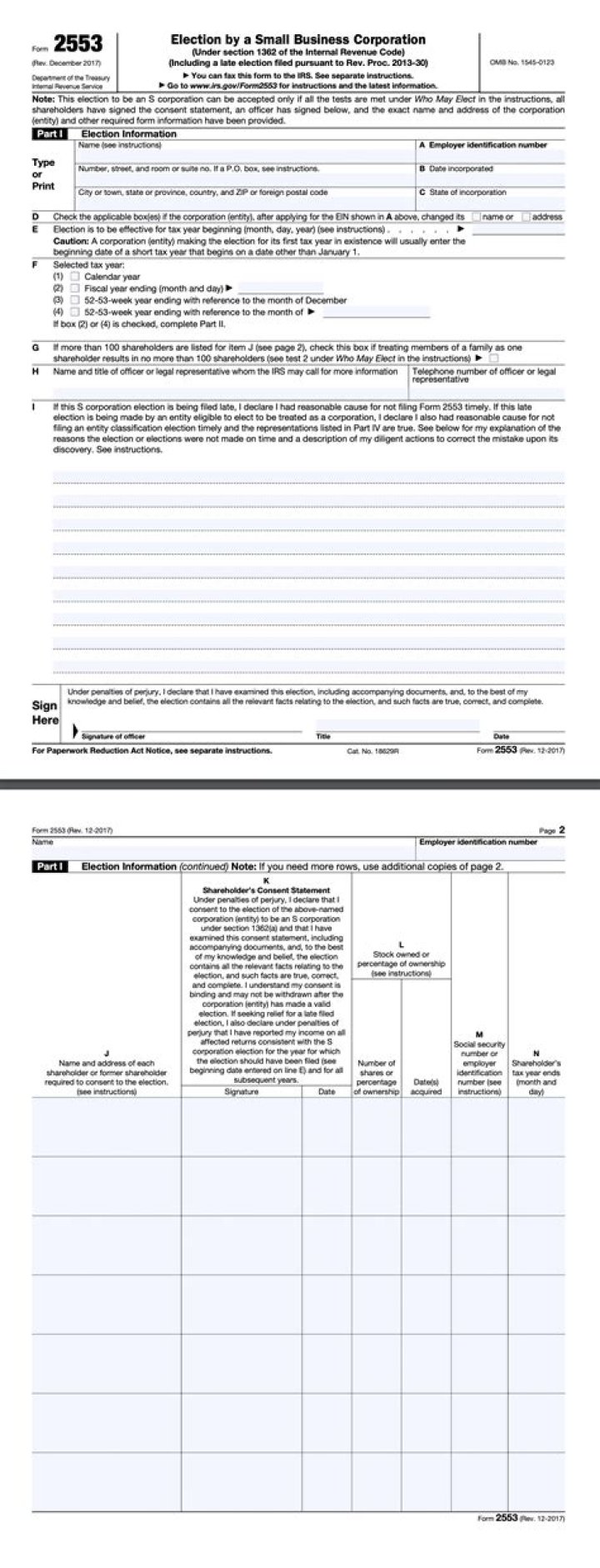What do I need to know about Form 2553?