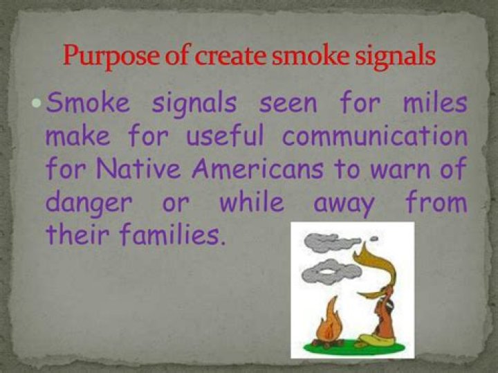 What do smoke signals look like?
