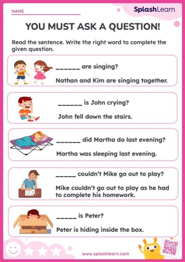 What do you put before asking a question?