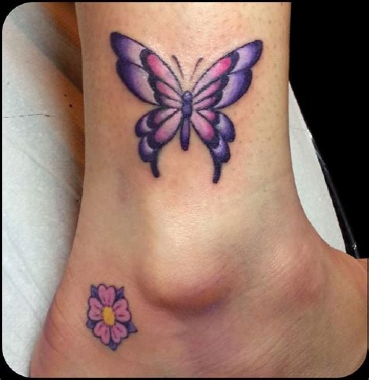 What does a purple butterfly tattoo mean?