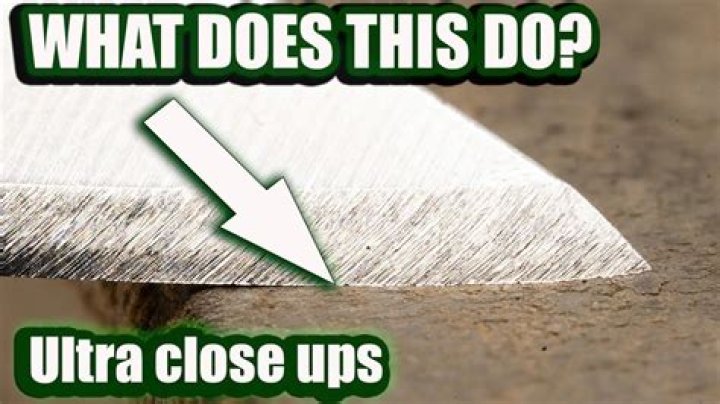 What does a strop do to a blade?