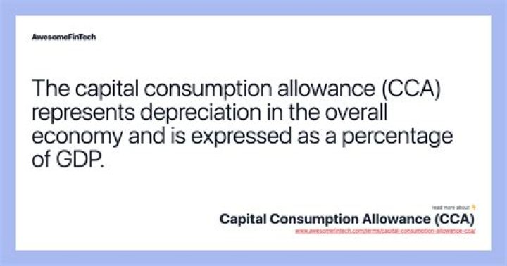 What does capital consumption allowance means?