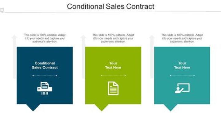 What does conditional sales contract mean?