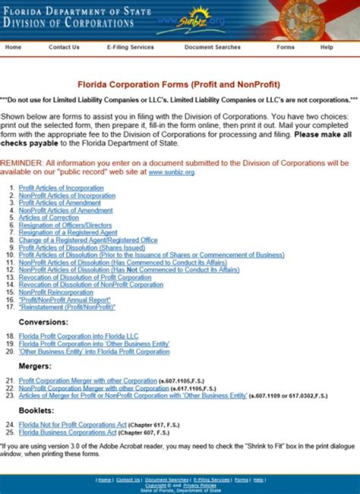 What does Florida profit corporation mean?