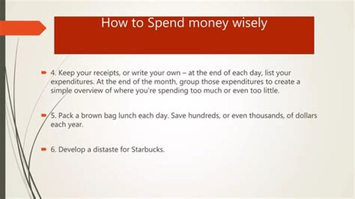 What does it mean to spend money wisely?