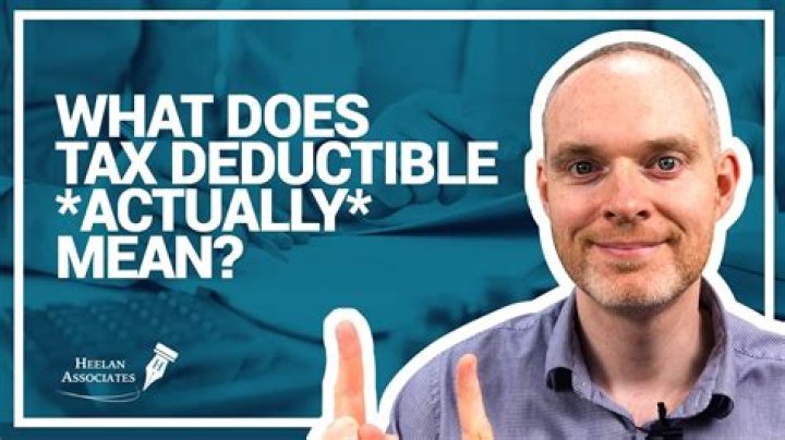 What does it mean when something is 100 tax deductible?