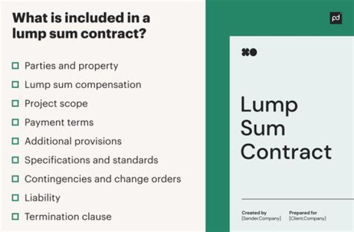 What does lump sum contract include?