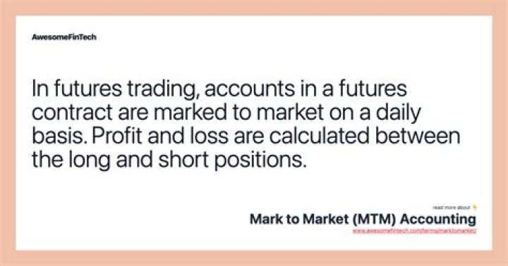 What does mark to market mean in accounting?