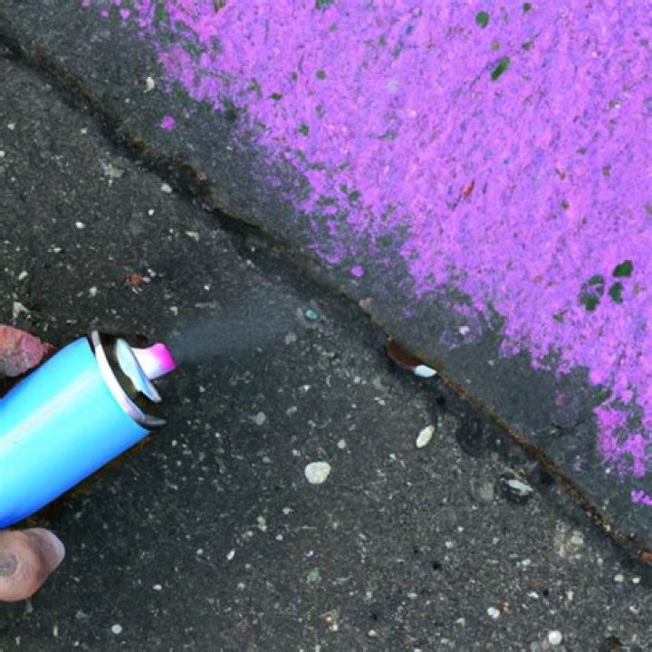 What does pink spray paint on sidewalk mean?