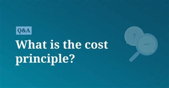 What does the cost principle state?