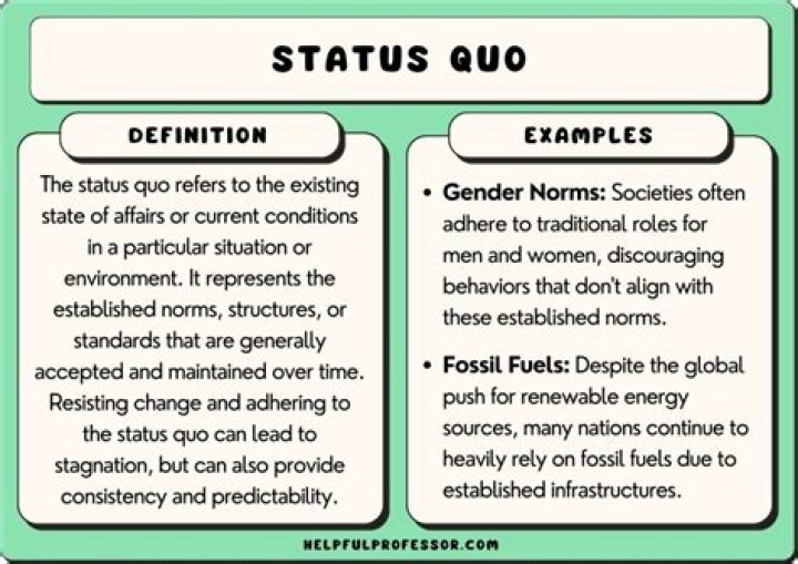 What does the phrase status quo mean?