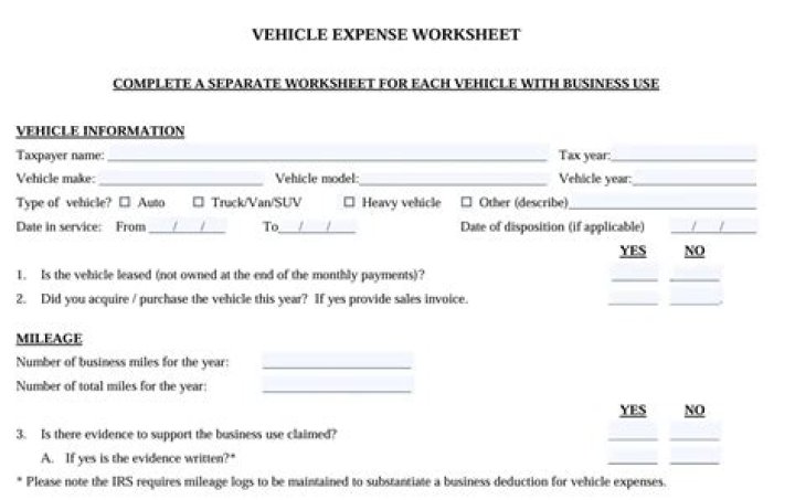 What evidence do I need to support my vehicle expense deduction?
