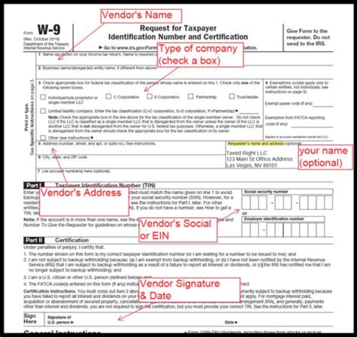What form do I need from a vendor?