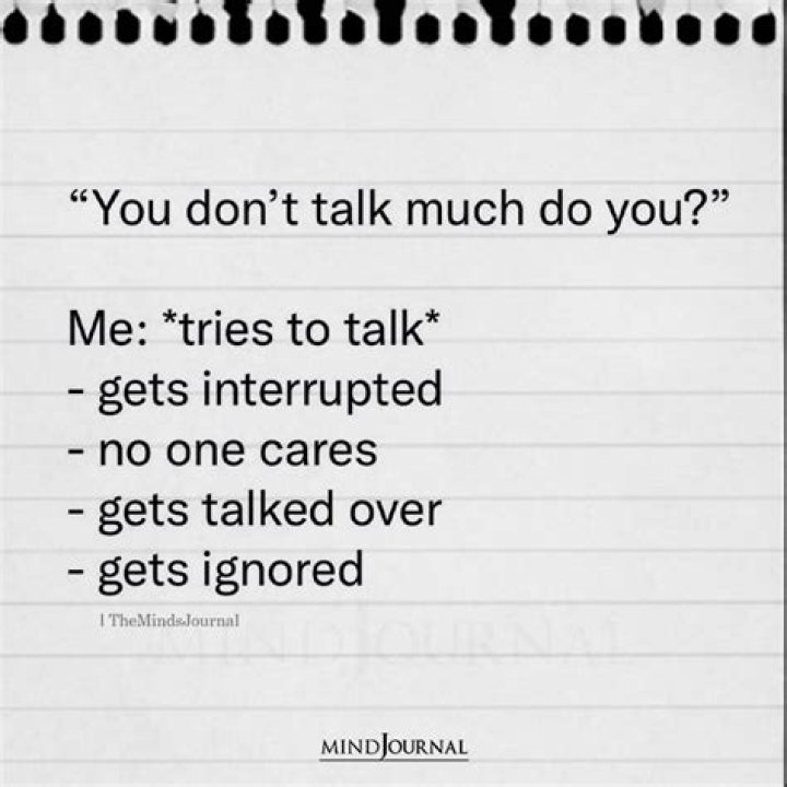 What happens when you don't talk?