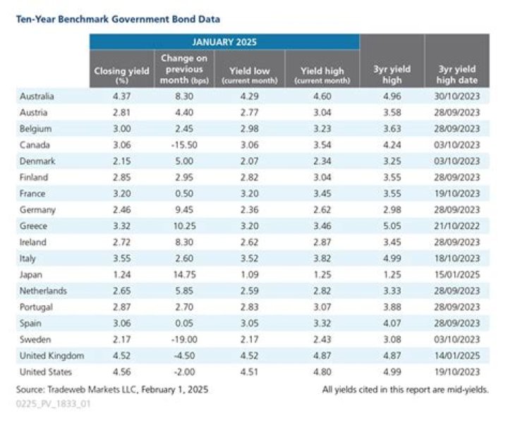 What is 10 year government bond yield?