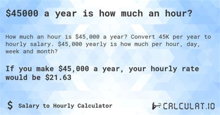 What is 45000 a year net monthly?
