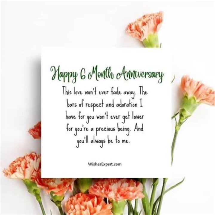 What is 6 month anniversary called?