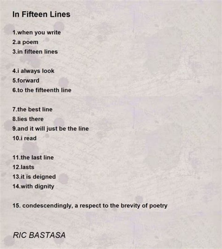 What is a 10 or 13 line poem called?