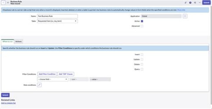 What is a business rule in database example?
