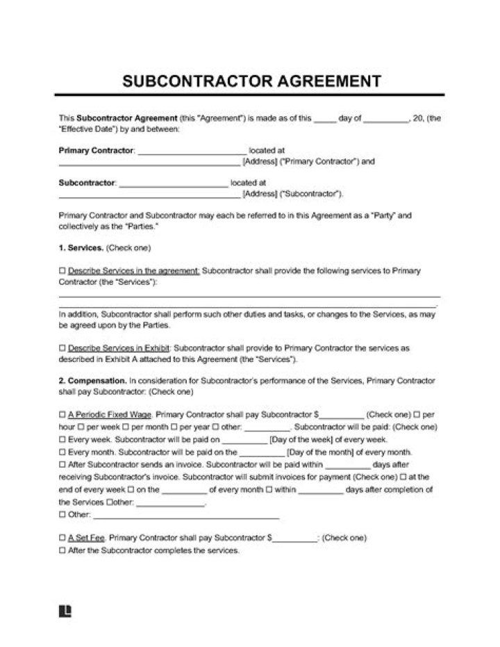 What is a business subcontractor?
