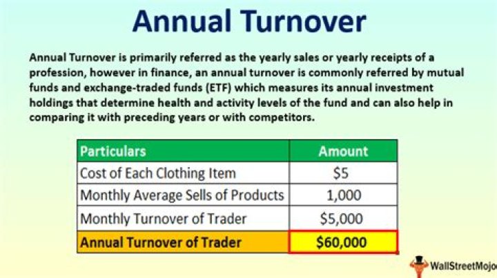 What is a business turnover?