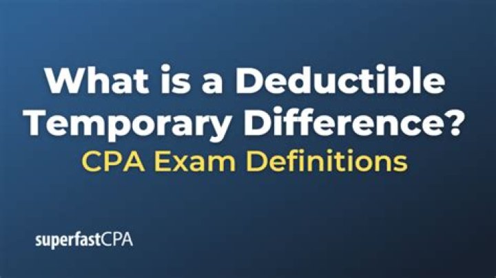 What is a deductible temporary difference?