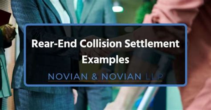 What is a fair settlement for a rear end collision?