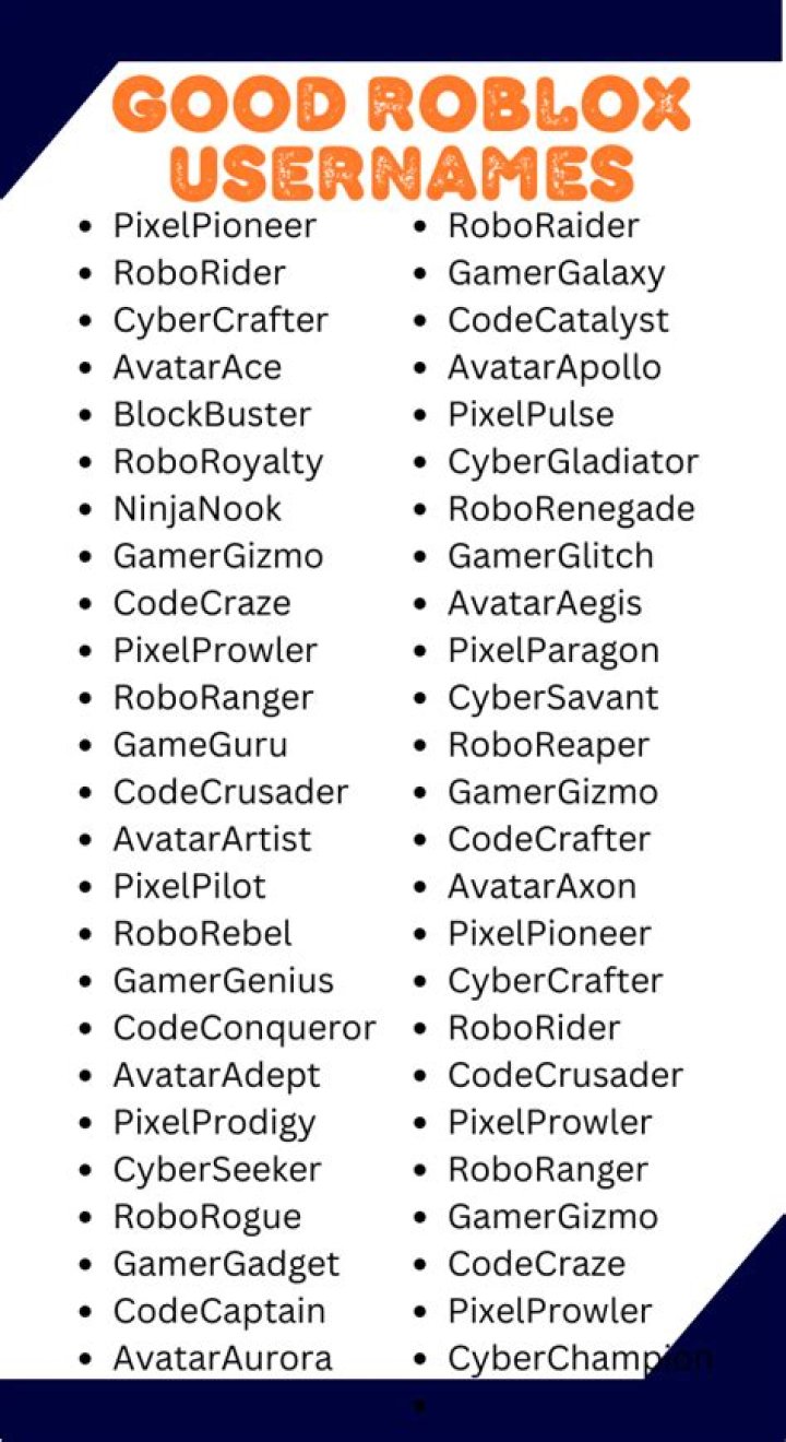 What is a good username for Roblox for a girl?