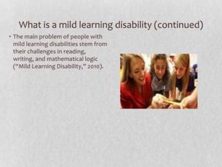 What is a mild learning disability?