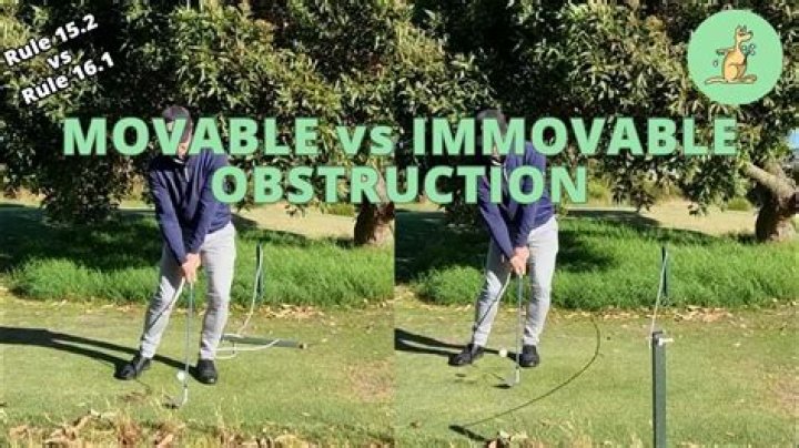 What is a movable obstruction in golf?