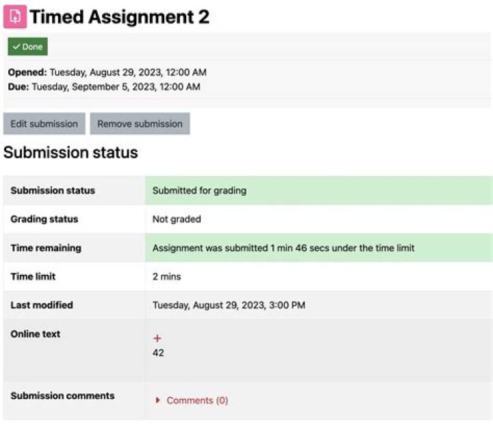 What is a timed assignment?