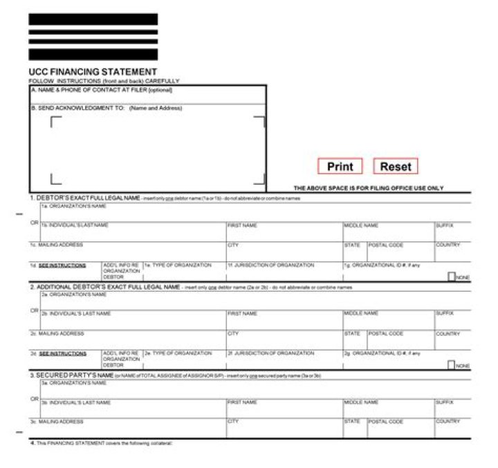 What is a UCC-1 used for?