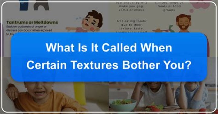 What is it called when textures bother?