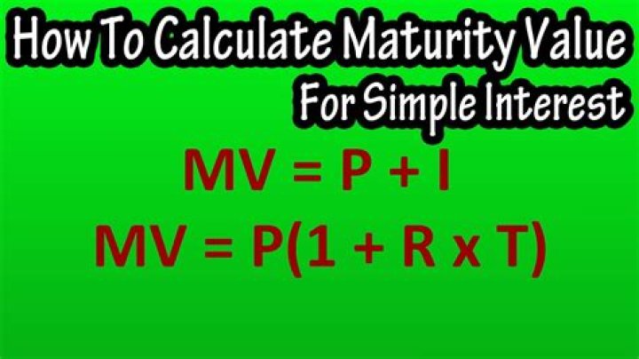 What is maturity value in simple discount?