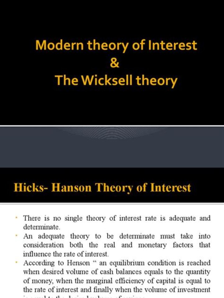 What is modern theory of interest?
