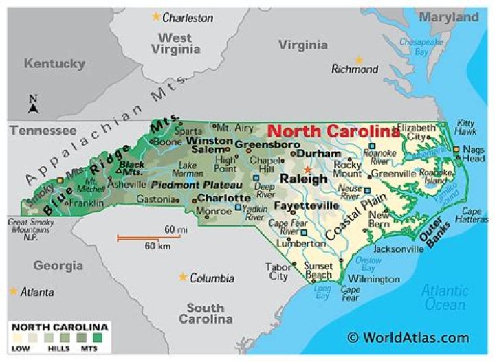 What is North Carolina mainly known for?