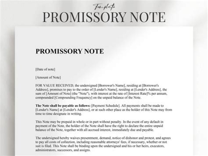 What is not required in a promissory note?