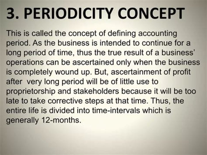 What is periodicity concept in accounting example?