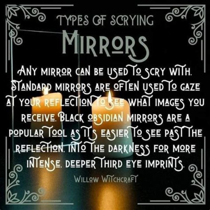 What is scrying in mirror?