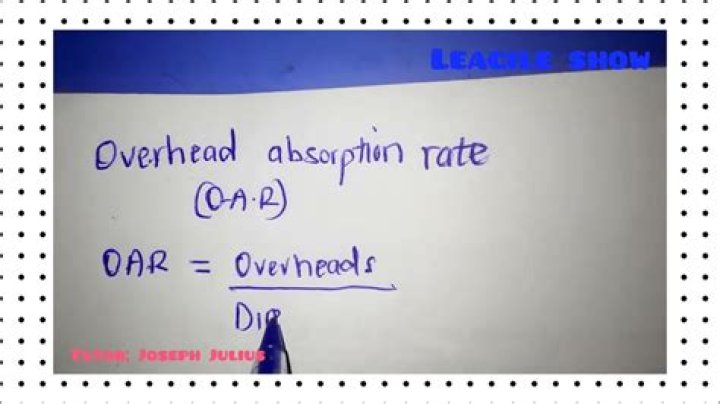 What is single overhead absorption rate?