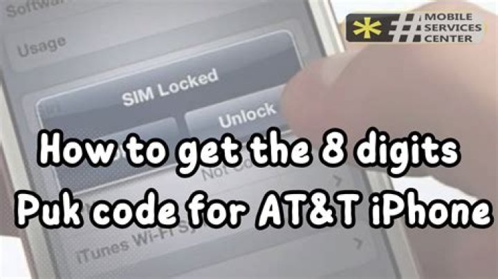 What is the 8 digit SIM PUK code?